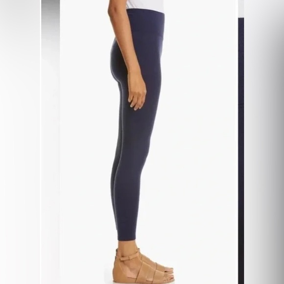 NWT- Eileen Fisher Stretch Jersey Knit High Waist Ankle Legging Midnight Blue, M - Picture 3 of 11
